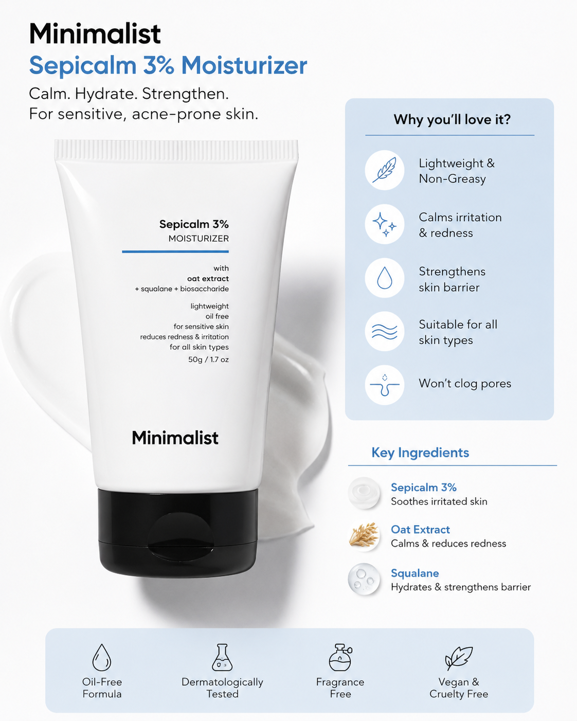 Minimalist Sepicalm 3% Moisturizer