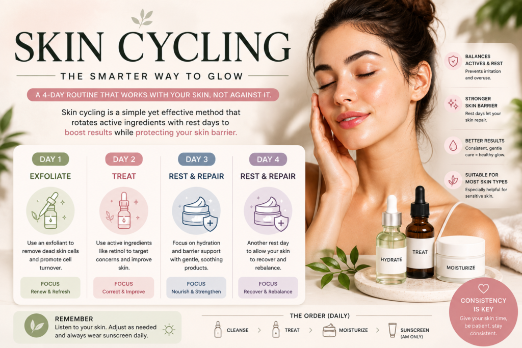 Skin Cycling Explained: Benefits, Routine & How to Start (2026 Guide)