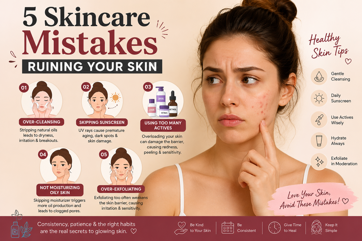 Skincare Mistakes Ruining Your Skin