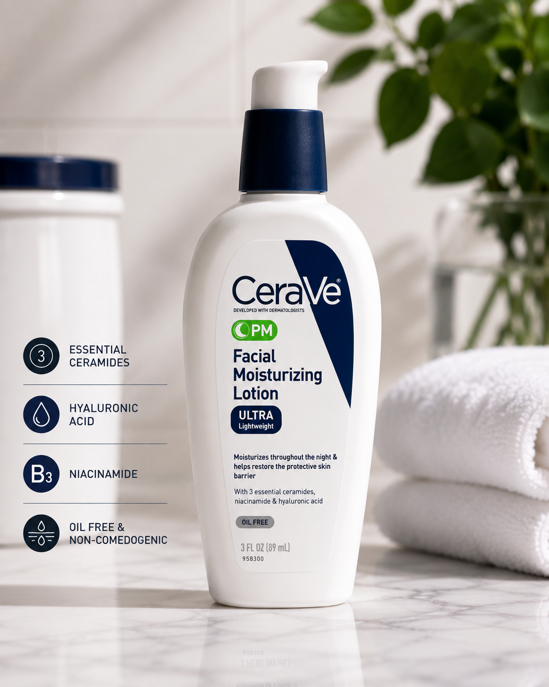 CeraVe PM Facial Moisturizing Lotion