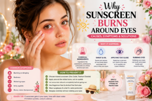 why sunscreen burns around eyes