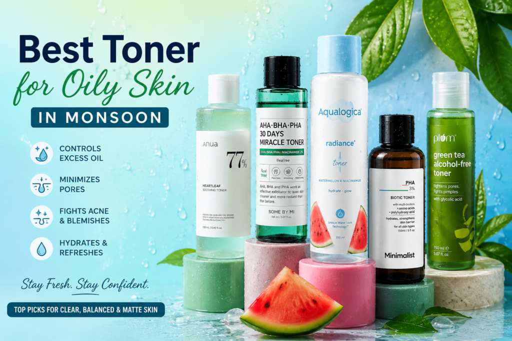 Best Face Toners for Oily Skin in Monsoon: Budget & Premium Picks