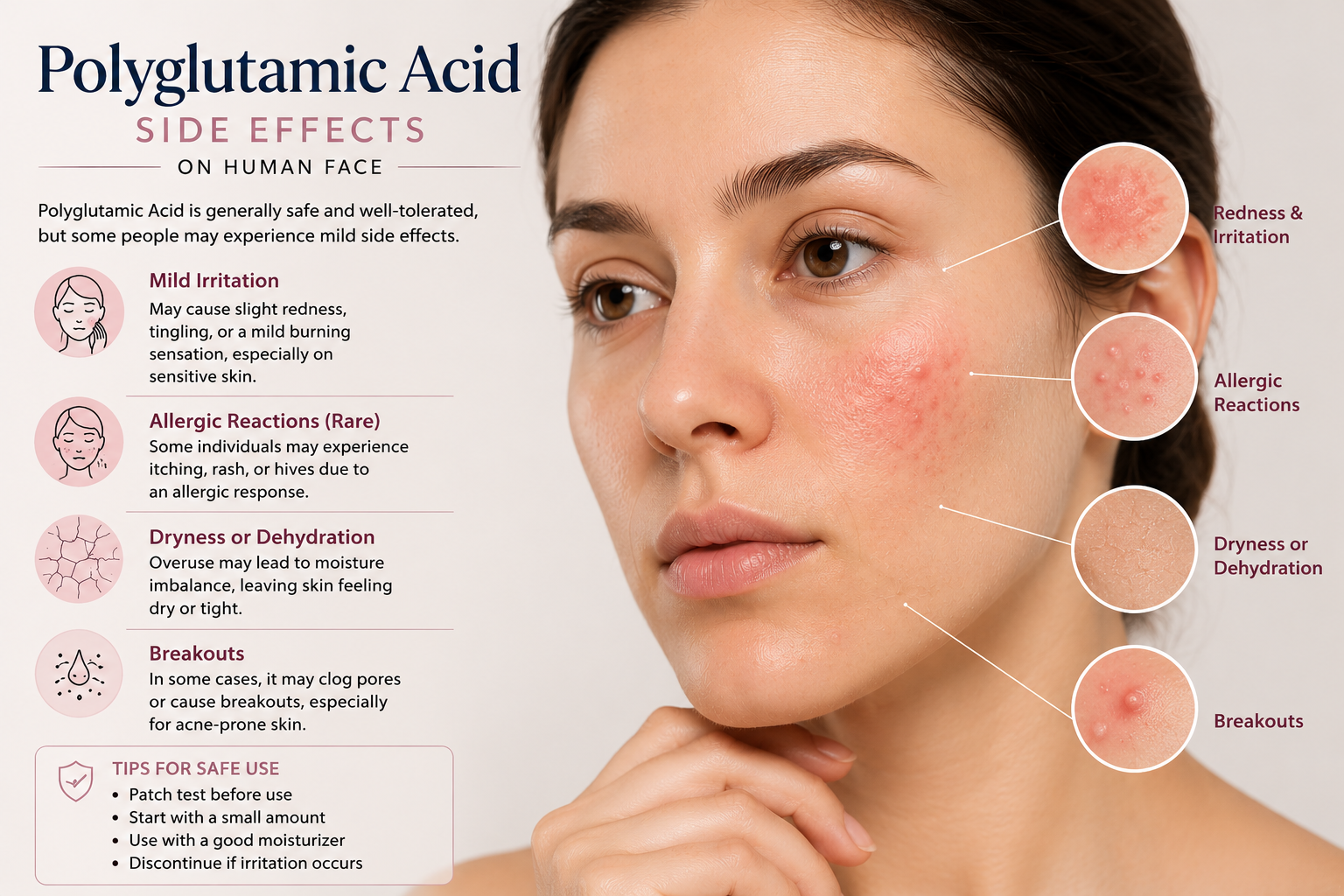 Polyglutamic Acid side effects