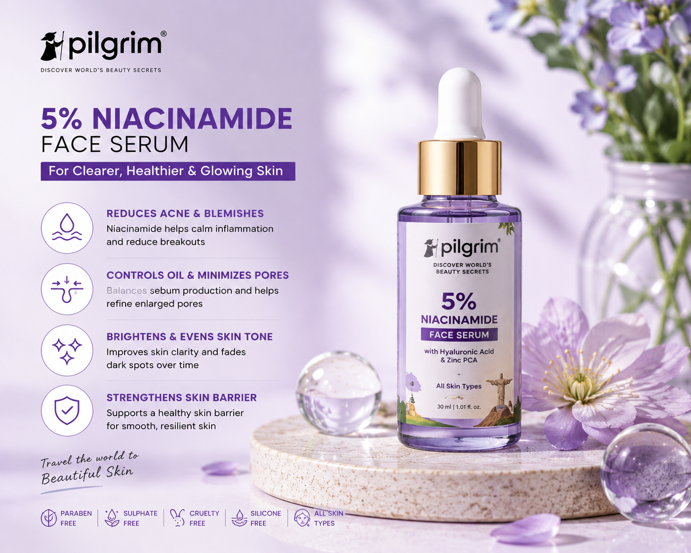 Pilgrim 5% Niacinamide Face Serum