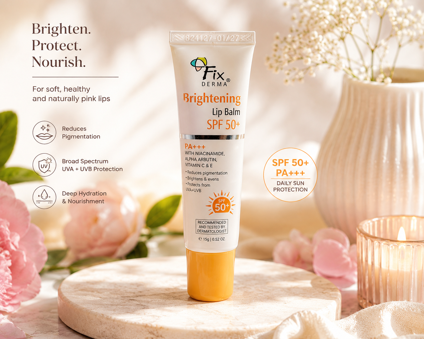 Fixderma Brightening Lip Balm SPF 50+