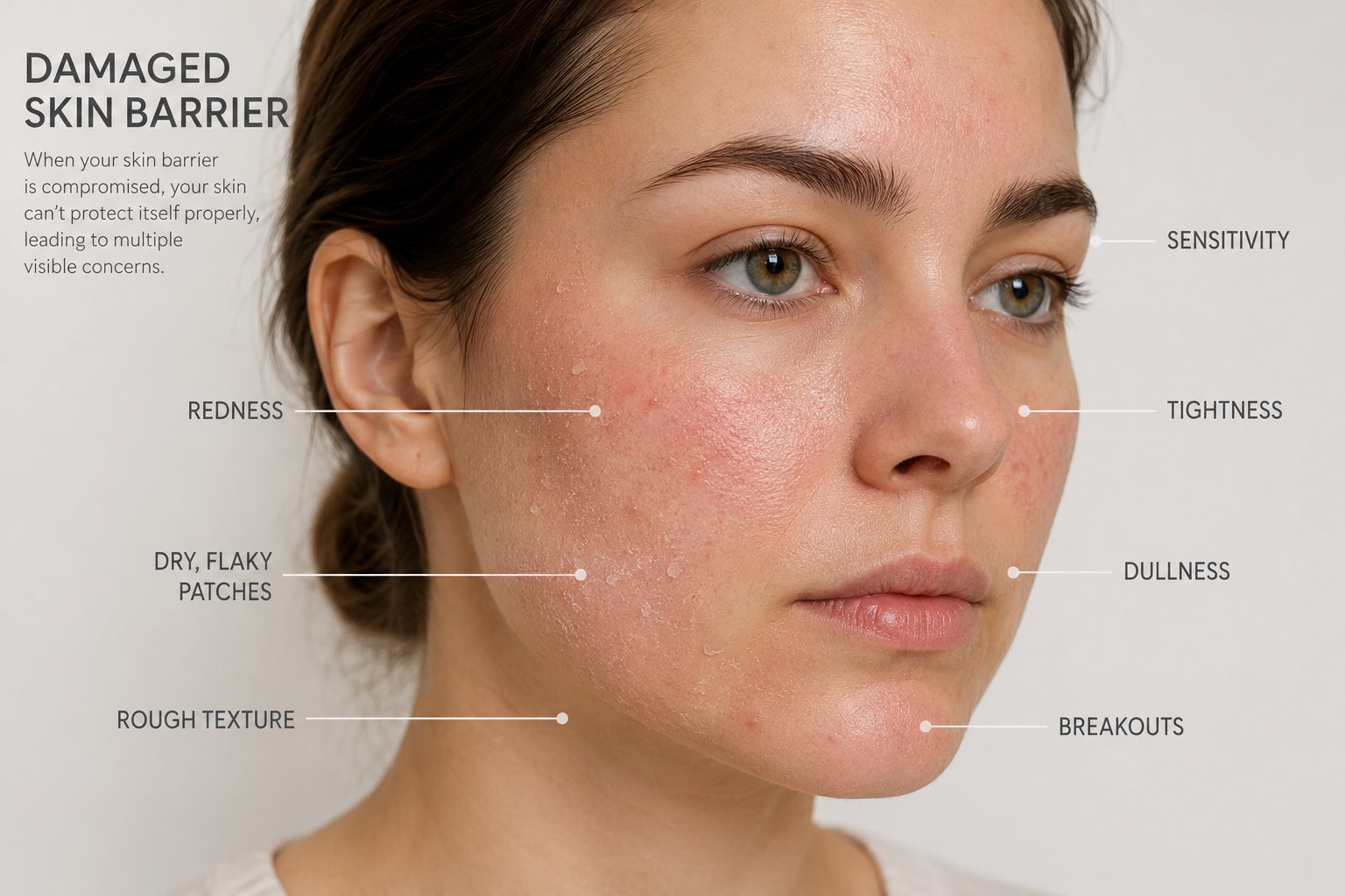 damaged skin barrier face