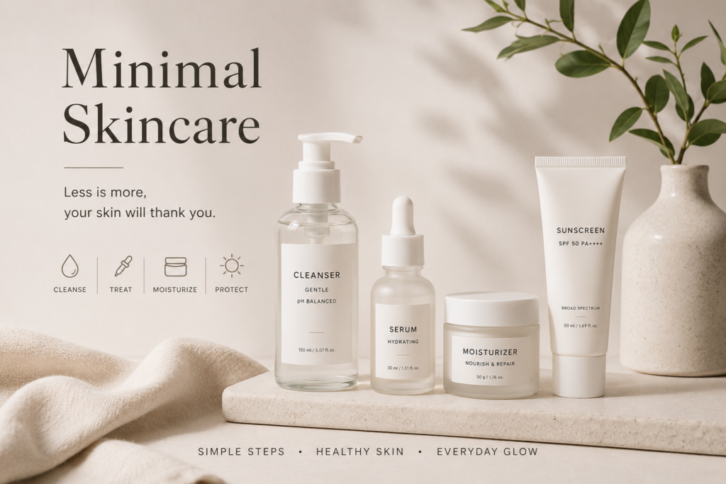 Minimal Skincare Routine: A Simple 3-Step Guide for Healthy, Glowing Skin (2026)