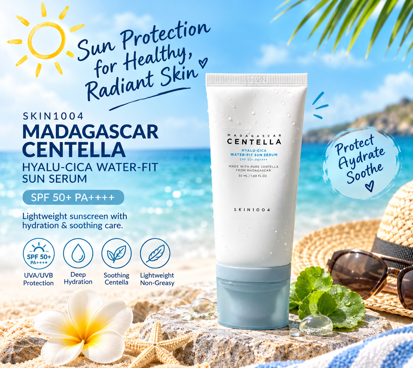SKIN1004 Madagascar Centella Hyalu-Cica Water-Fit Sun Serum