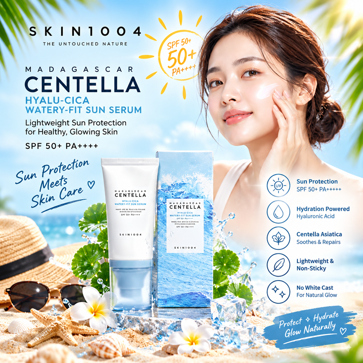 SKIN1004 Madagascar Centella Hyalu-Cica Water-Fit Sun Serum SPF50+ PA++++