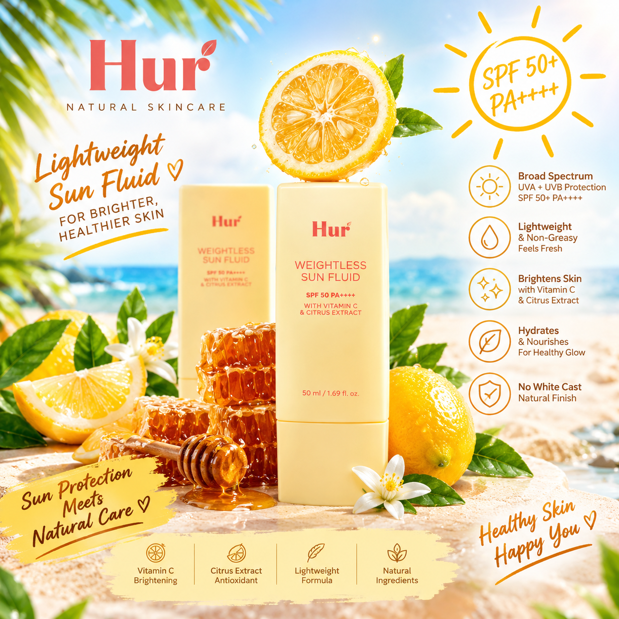 House of Hur Weightless Sun Fluid SPF50+ PA++++
