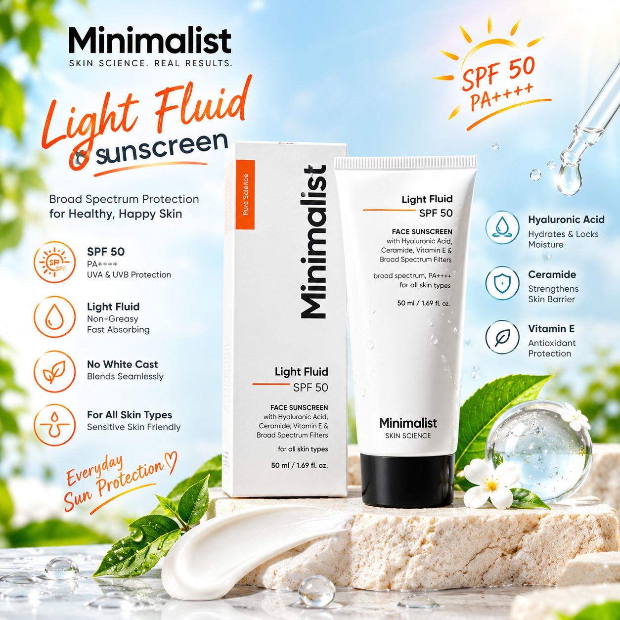 Minimalist Light Fluid SPF 50 PA++++