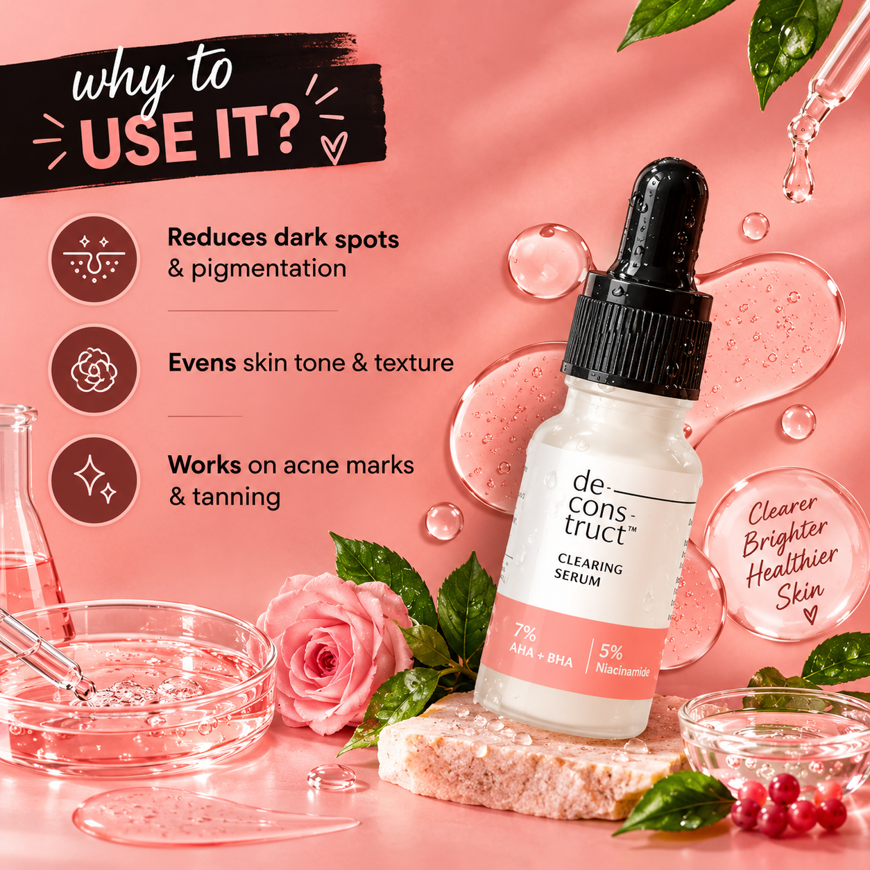 Deconstruct 5% Niacinamide + 2% Alpha Arbutin Clearing Serum