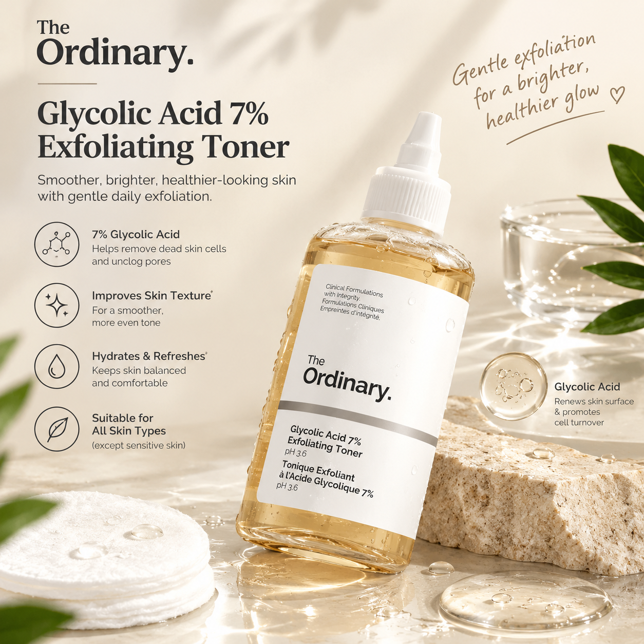 10. The Ordinary Glycolic Acid 7% Exfoliating Toner