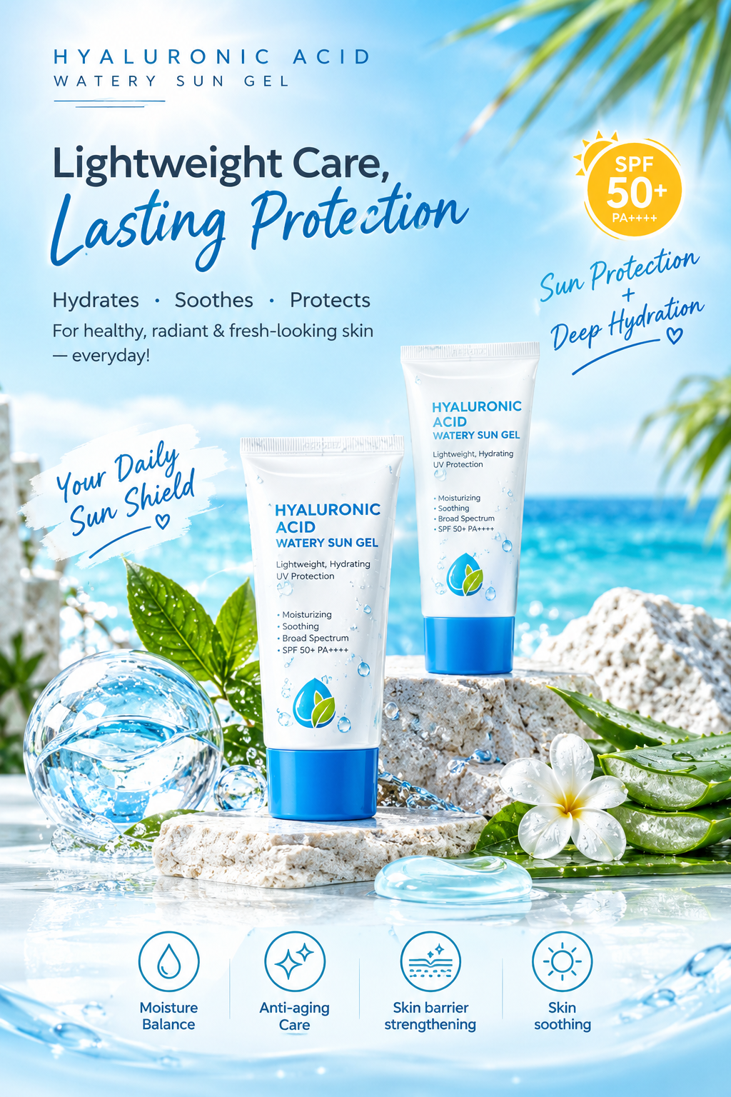 Isntree Hyaluronic Acid Watery Sun Gel SPF 50+ PA++++