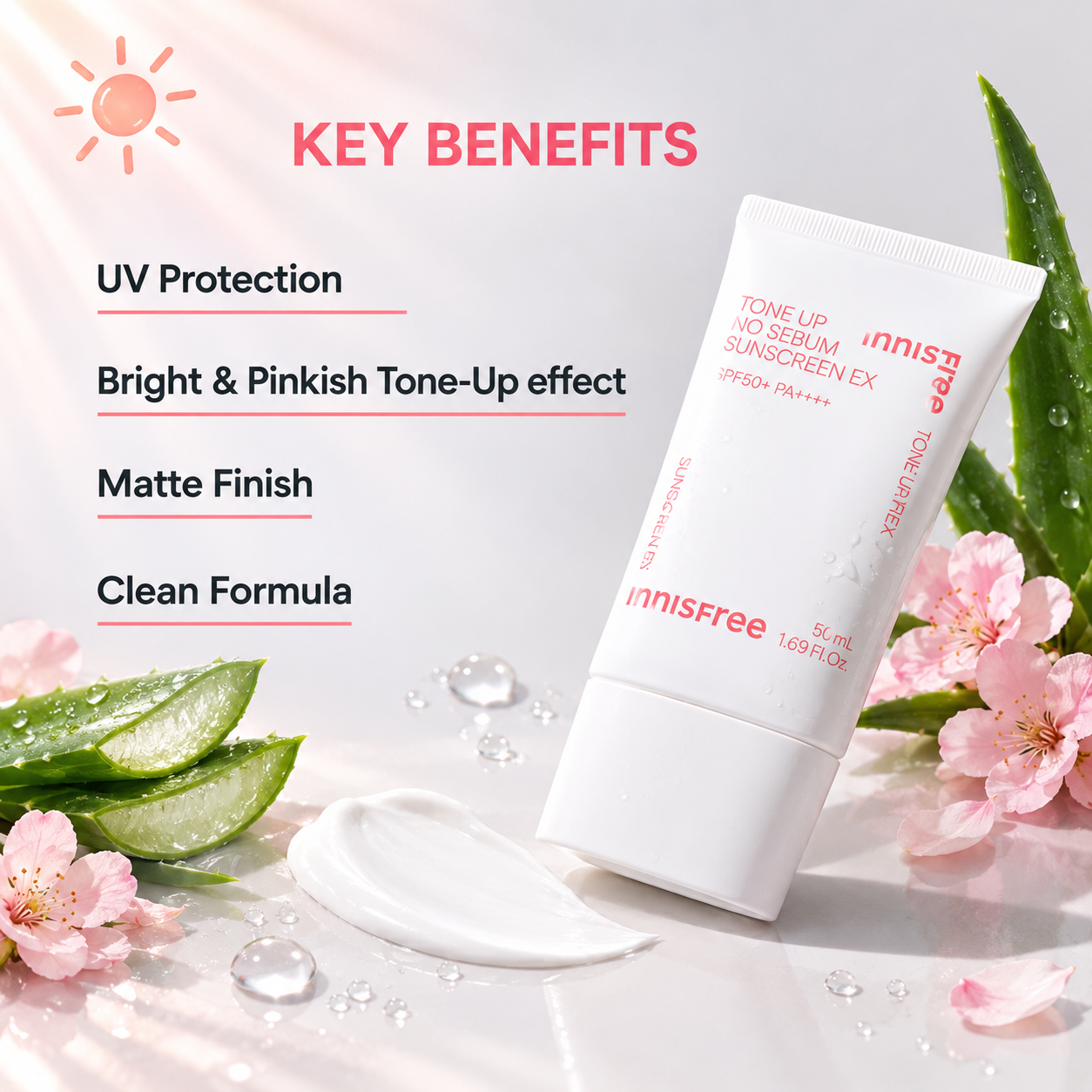 Innisfree Tone Up No Sebum Sunscreen EX SPF 50+