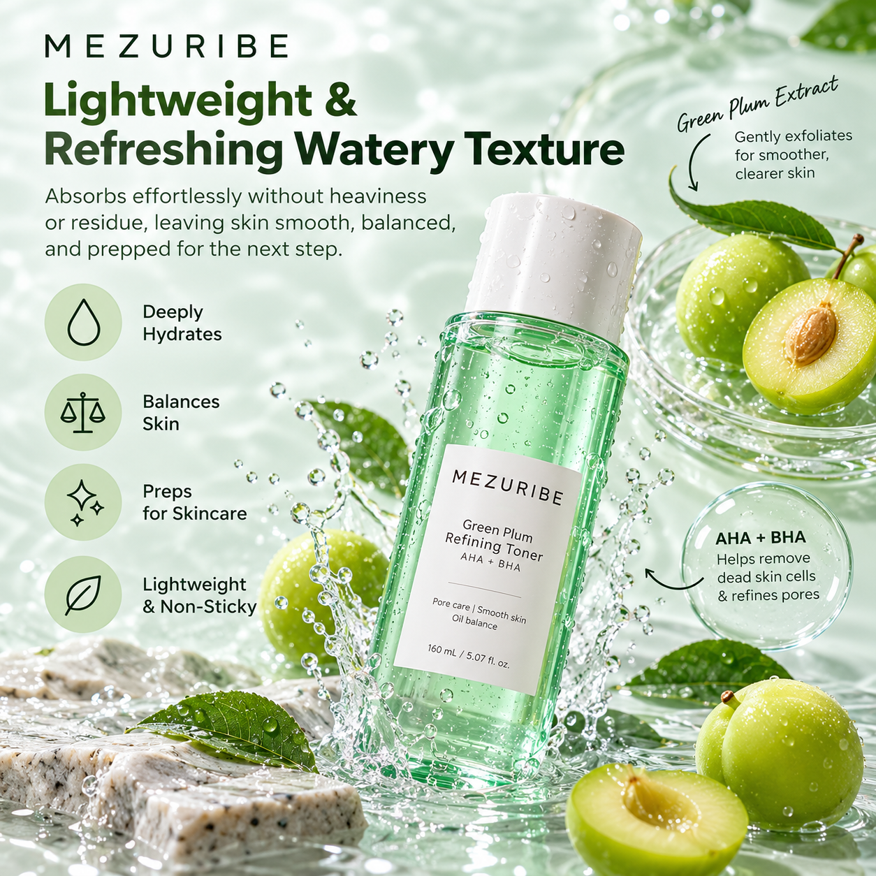 Beauty of Joseon Green Plum Refreshing Toner AHA + BHA