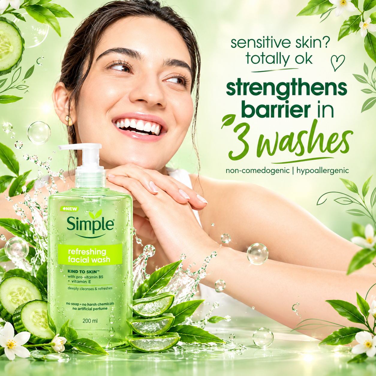 Simple Kind to Skin Refreshing Facial Wash